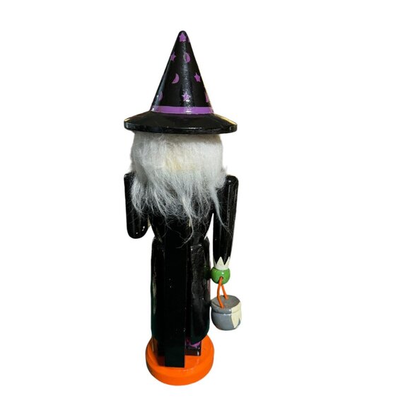 Wooden Witch Nutcracker Halloween Decor For Festive Home Accent - Picture 2 of 8